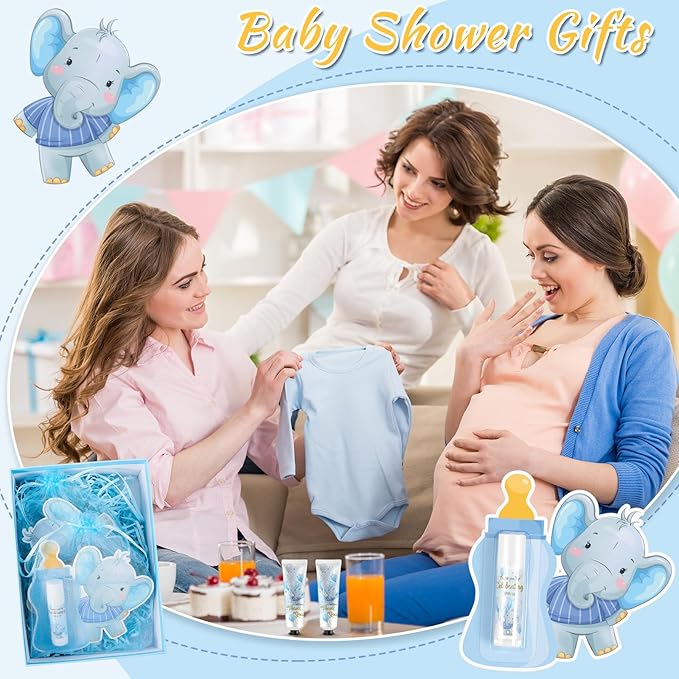 24 Set Baby Shower Lip Balm Bulk Baby Shower Party Favors Baby Shower Gifts for Guests Elephant Themed Decorations Natural Flavored Lip Moisturizer Lip Care Products for Girls Women Kids-Velvo Beauty