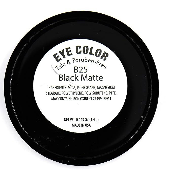 Black Matte Opaque Smokey Eye Onyx Midnight Zero Jet Black Pressed Powder Single Vegan Eyeshadow; Talc, Paraben & Cruelty Free-Velvo Beauty