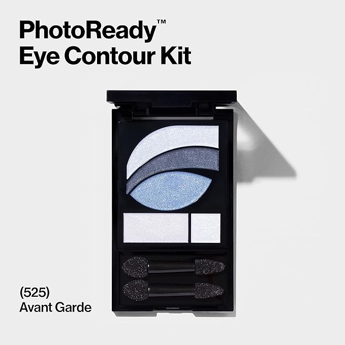 REVLON PhotoReady Eye Contour Kit, Eyeshadow Palette with 5 Wet/Dry Shades & Double-Ended Brush Applicator, Avant Garde (525), 0.1oz-Velvo Beauty