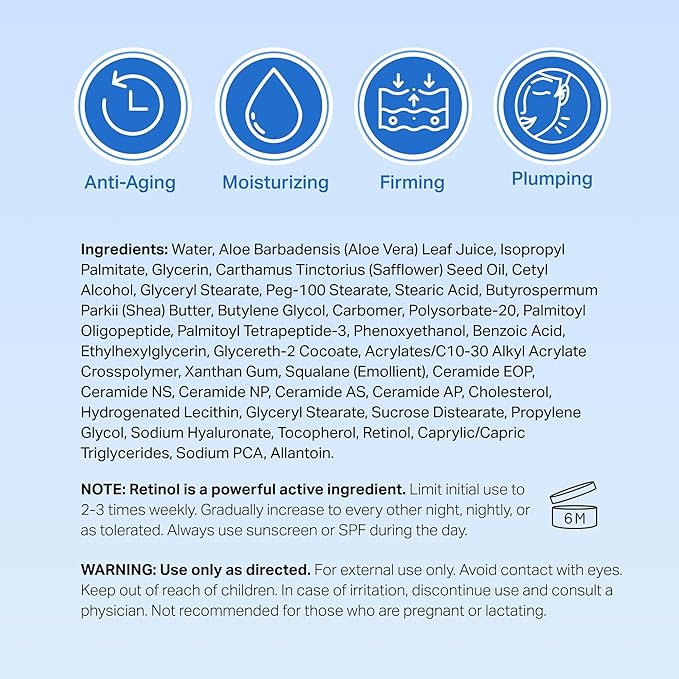 HYDRONOVA Anti-Aging Moisturizer Face Cream and Tighten and Lift Neck Cream - Facial Moisturizer for Women - Skin-Firming Wrinkle Formula with Retinol - PM Moisturizer for Face, Neck and Décolleté-Velvo Beauty