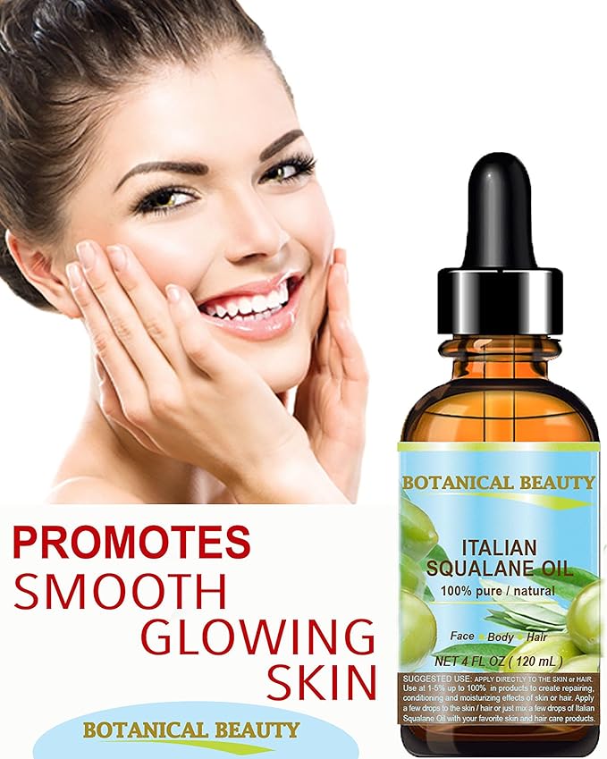 SQUALANE Italian Olive. 100% Pure Natural Undiluted Oil. 4 fl.oz- 120ml. 100% Ultra-Pure Moisturizer for Face, Skin, Body, Hair. Reliable 24/7 Skincare Protection-Velvo Beauty