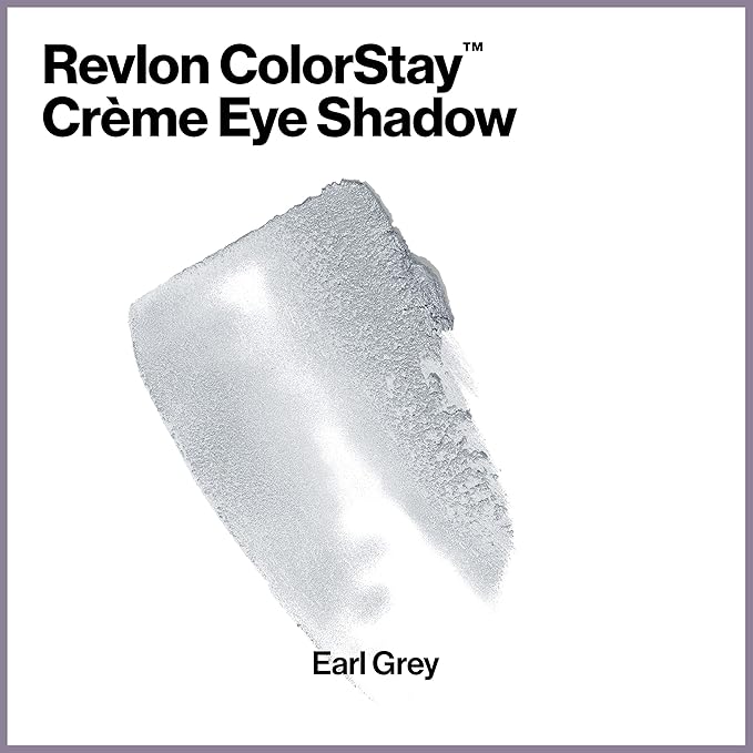 REVLON Colorstay Creme Eye Shadow, Longwear Blendable Matte or Shimmer Eye Makeup with Applicator Brush in Silver, Earl Grey (760), 0.18 Ounce (Pack of 1)-Velvo Beauty