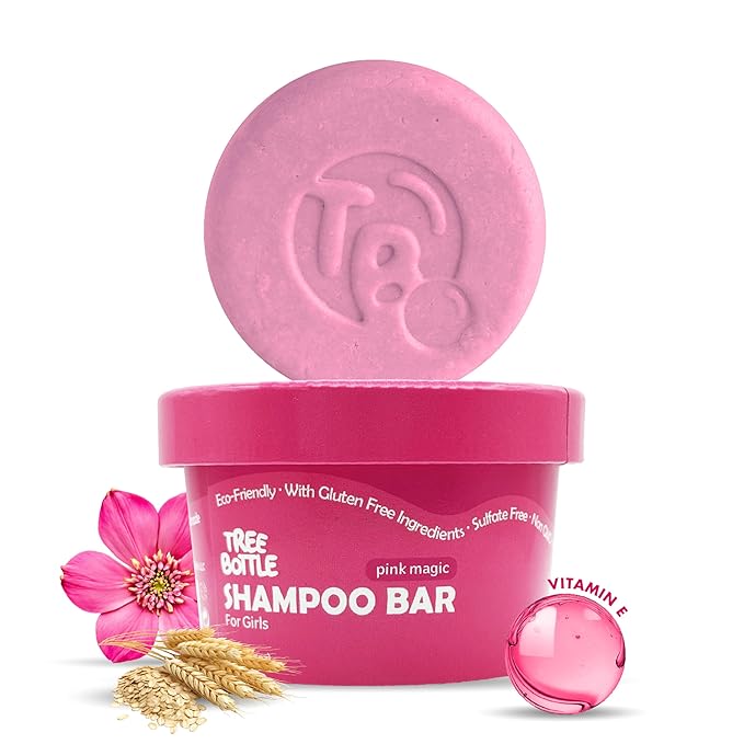 Hydrolyzed Oat Protein + Squalane Shampoo Bar for Girls - 4.5oz - For all Hair Types - Gentle on sensitive Eyes & Scalp - Natural, Tear-Free, Sulfate & Paraben-Free - Made in USA - 4.5oz-Velvo Beauty