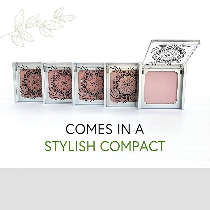 Honeybee Gardens Complexion Perfecting Blush in Euphoria, Cool Peachy Pink, Vegan & Gluten-Free, 8.5g-Velvo Beauty