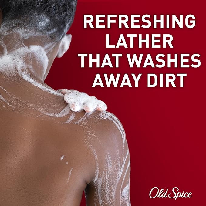 Old Spice Body Wash for Men, 24/7 Shower Fresh with Lasting Scent, Red Collection, Swagger with Cedarwood Scent, 24 fl oz (Pack of 2)-Velvo Beauty