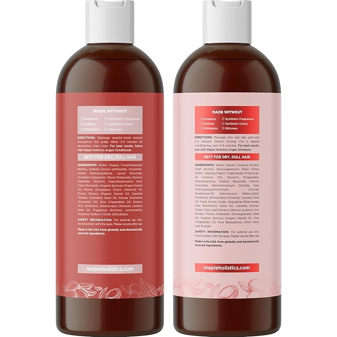 Argan Oil of Morocco Shampoo and Conditioner - Sulfate Free Shampoo and Conditioner Set for Color Treated Hair - Volumizing Shampoo and Conditioner for Men and Women for Curly Frizzy Dry Damaged Hair-Velvo Beauty