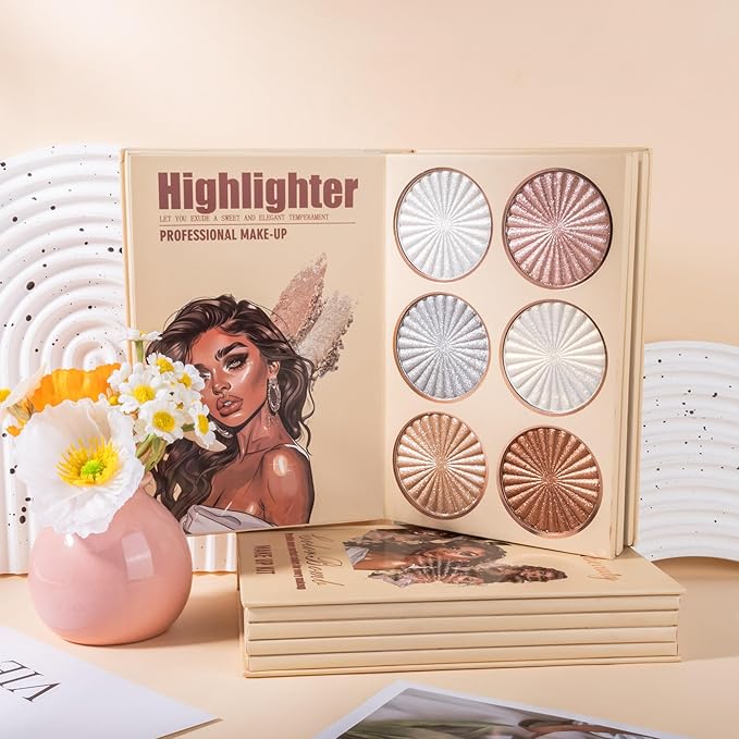 4-Layer Book-Style Foldable Makeup Palette Set | Portable & Long-Lasting | Contour Blush Highlight Eyeshadow, Professional 43 Shades, Suitable for Multiple Skin Tones & Makeup Looks, Gift Idea-Velvo Beauty