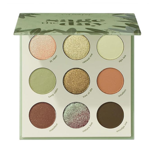 ColourPop Sage the Day Eyeshadow Palette - Sage & Olive Palette with Metallic and Matte Finishes - High-Pigment Eye Makeup with a Long-Wearing Formula (0.3 oz)-Velvo Beauty