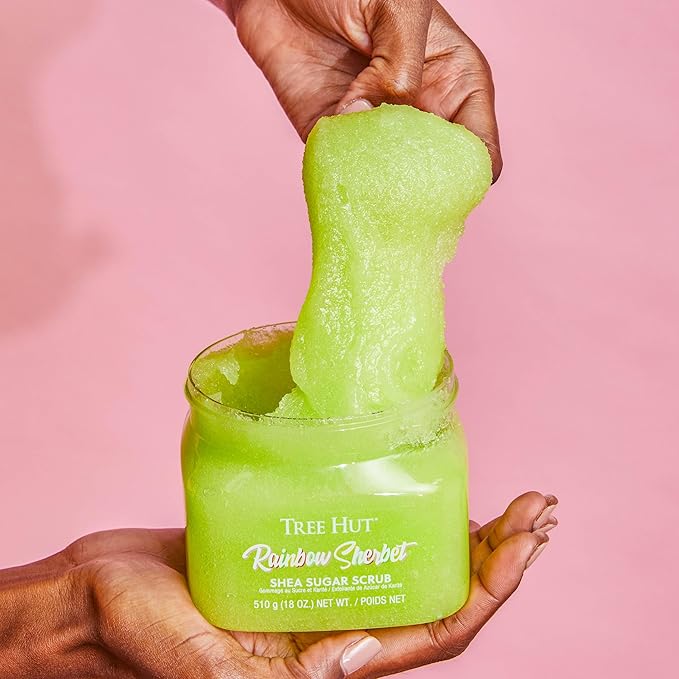 Tree Hut Rainbow Sherbet Shea Sugar Scrub | Exfoliating Body Scrub Removes Dead, Dry Skin for a Soft & Hydrated Feel | Nourishing Essential Body Care | 18 fl oz.-Velvo Beauty