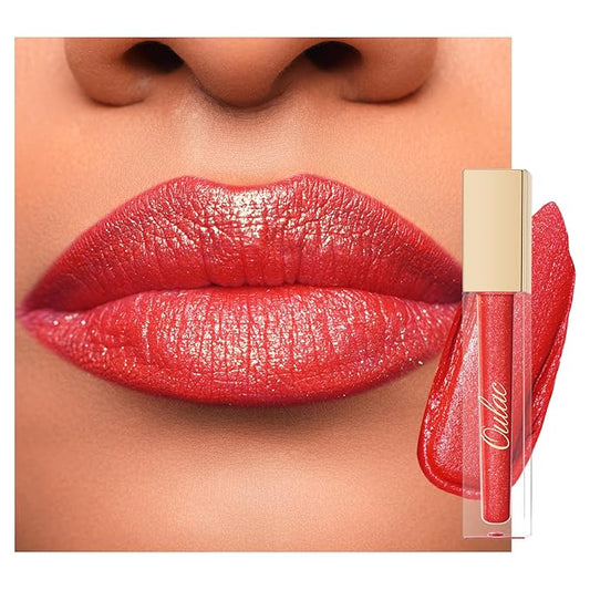 Oulac Red Matte Liquid Lipstick for Women, Orange Red Long Lasting Lipstick Waterproof Lip Stain, No Transfer, Creamy High Pigmented Formula with Rose Oil, Vegan & Cruelty-Free MS06-Velvo Beauty