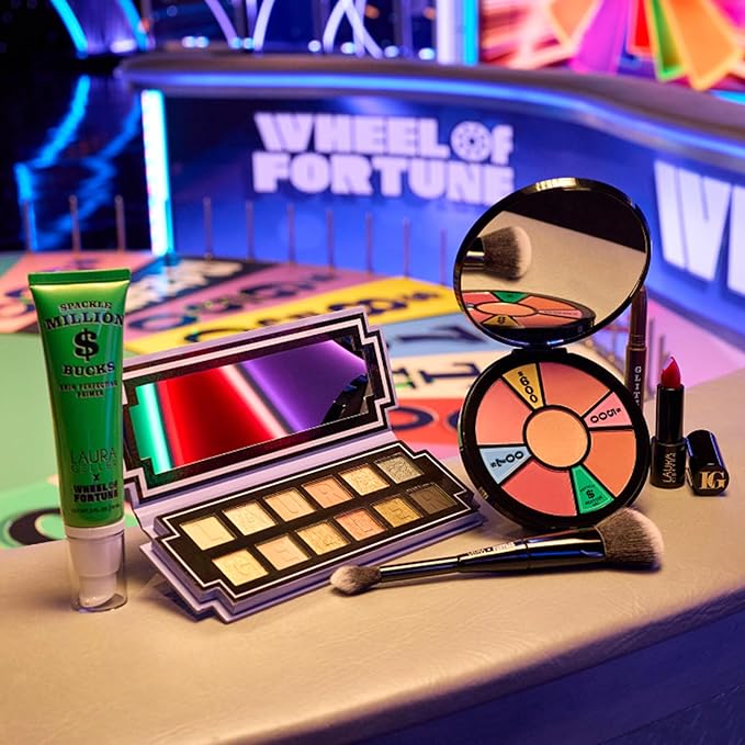 LAURA GELLER NEW YORK Wheel for Fortune Million Bucks Spackle Makeup Primer and Face the Day Blush Palette Kit-Velvo Beauty