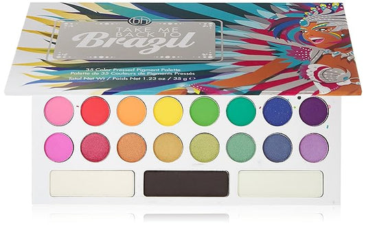 bh Cosmetics, 35 Color Eyeshadow Palette, Take Me Back To Brazil, Pressed Pigment, 8.3 oz-Velvo Beauty