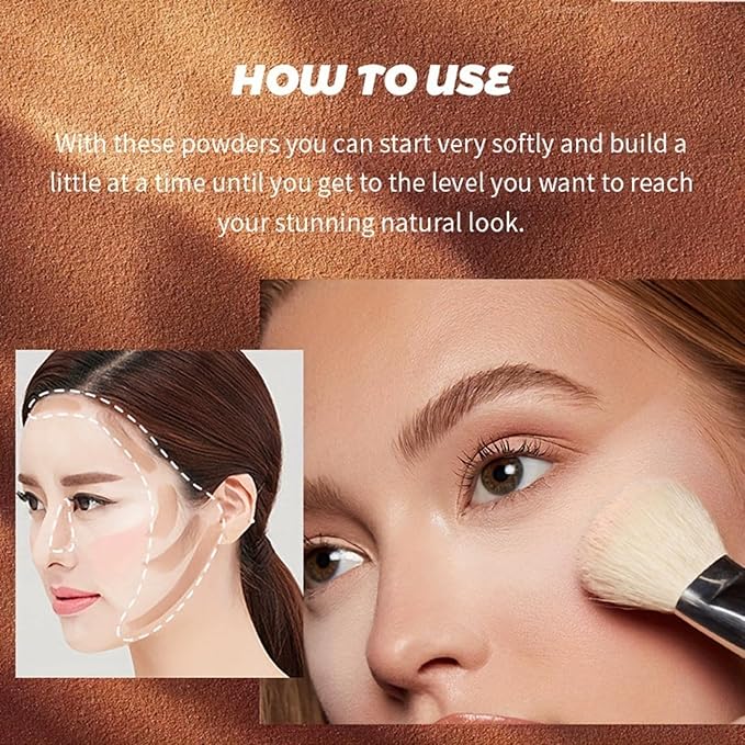 4 Colors Contour Palette, Face Contouring Highlighters Bronzer Powder Makeup Kit, Natural Contouring Makeup Kit for Beginner, All in one Makeup Contour Palettes (02, 1.02)-Velvo Beauty