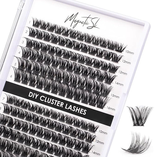 Lash Clusters 144 Pcs Individual Lashes Clusters Eyelash Extensions False Eyelashes DIY Lash Extension Reusable False Eyelashes Natural Look Mix 10-16mm C D Curl-DM27-Velvo Beauty