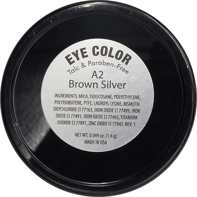 Brown Silver Shimmering Metallic Chocolate Brown Dark Bronze Pressed Powder Single Vegan Eyeshadow; Talc, Paraben & Cruelty Free-Velvo Beauty
