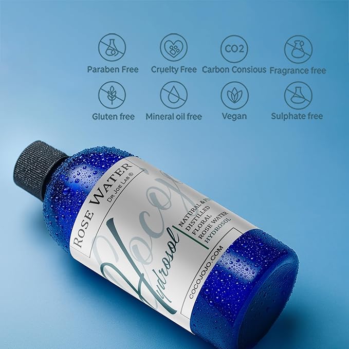 Rose Hydrosol Water Spray Toner 32 oz for Face Hydrating Mist Hydration Pure & Natural Rosewater Hydrosol All Skin Types Face Skin Pores Body Locs Cleansing Bulk Refill COCOJOJO - Packaging May Vary-Velvo Beauty