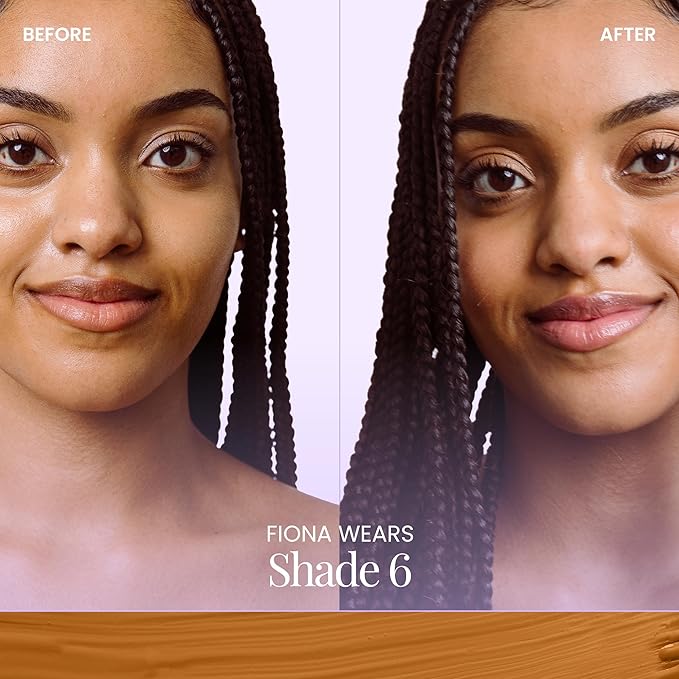 Naked Sundays BeautyScreen™ SPF 50 Mineral Peptide Foundation Tint – 2-in-1 Skin Tint & Mineral Sunscreen | Radiant, Buildable Coverage, Acne-Safe, Infused with Peptides (6 Tan Caramel, 1.01 oz)-Velvo Beauty