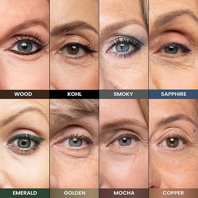 PrimeEyes Glide Eyeliner for Mature Women – Waterproof, Long-Stay and Mess-Proof – Gel Creme Texture, Discreet Sharpener and Effective Smudger (Copper Metallic)-Velvo Beauty