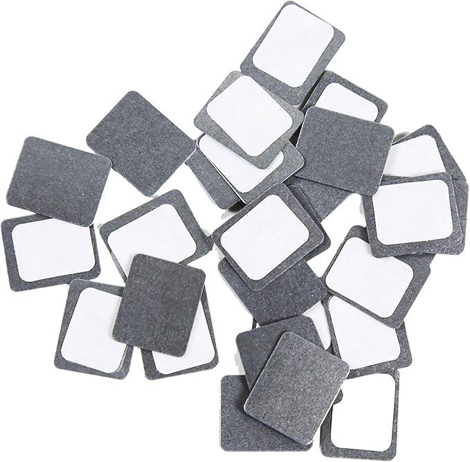 Square Metal Stickers 26mm 30-Pack for Non-Magnetized Makeup Pans-Velvo Beauty
