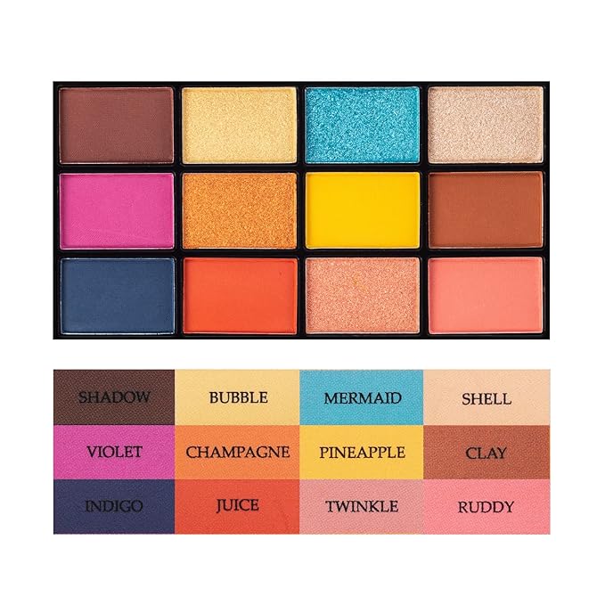 12 Colors Eyeshadow Palette Makeup Shades Nude Matte Shimmer Glitter Pigment, Pro Long Lasting&Waterproof Highlighting Makeup Palette,Ideal Gift(Garden Club)-Velvo Beauty