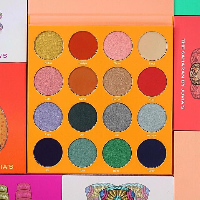 Juvia's Place Palette The Magic Mini - Bright and Bold Red, Shades of 16, Professional Eye Makeup, Pigmented Palette, Makeup Palette for Eye Color & Shine-Velvo Beauty