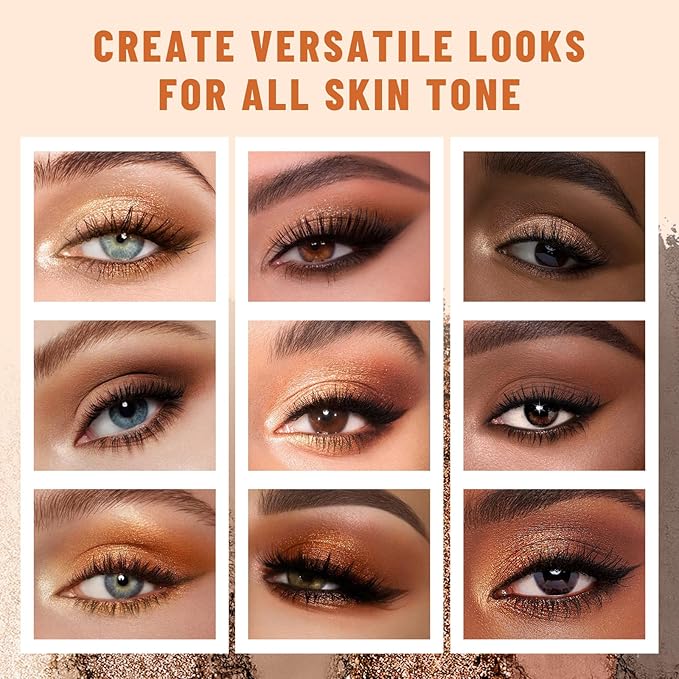 6 Colors Mini Naked Eyeshadow Makeup Palette Caramel & Bronzed Neutral Tone Eye Shadow Matte & Shimmer Nude Make Up Pallet with Mirror Blendable Highly Pigmented Travel Size Gift Kit 05-Velvo Beauty