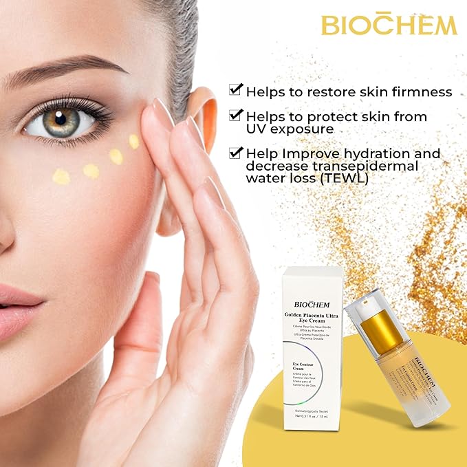 Golden Placenta Ultra Eye Cream - 0.51 fl oz / 15 ml, Luxury Eye Contour Treatment for Wrinkles and Dark Circles-Velvo Beauty