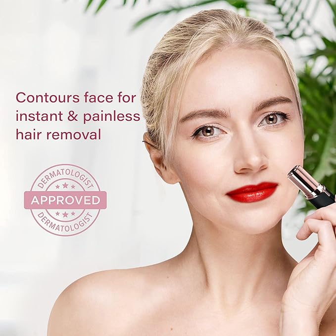 Facial Hair Removal for Women | Electric Razor Device Small Mustache Dermaplaning Remover Tools Tweezers Epilator Trimmer Face Dermaplane Shavers Beauty Gadgets Set Accessories by VISOFO (Onyx)-Velvo Beauty