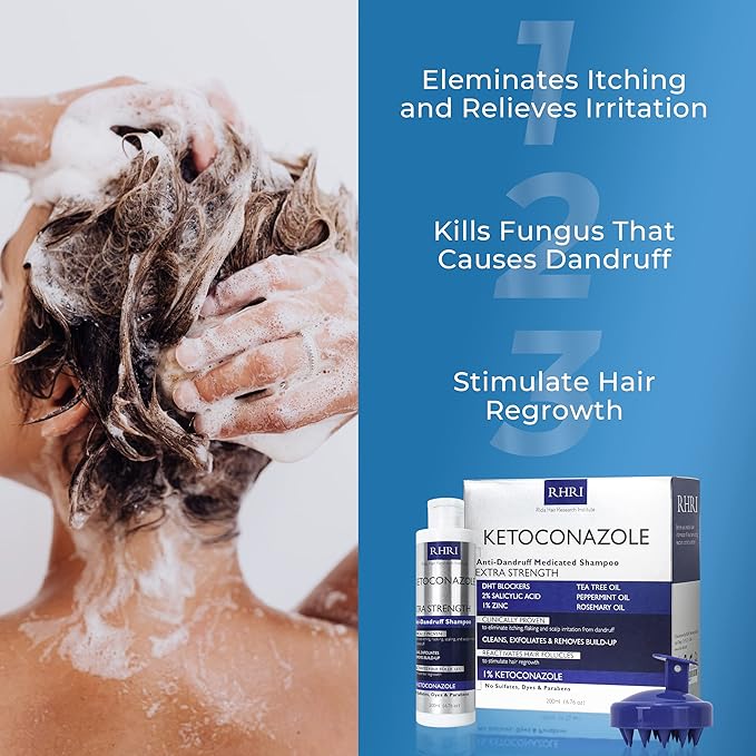 Anti Dandruff Shampoo for Men & Women | Extra Strength Medicated Shampoo with 2% Salicylic Acid and Tea Tree Oil for Itchy, Dry Scalp, Flakes and Build-Up | Sulfate Free 200ml-Velvo Beauty