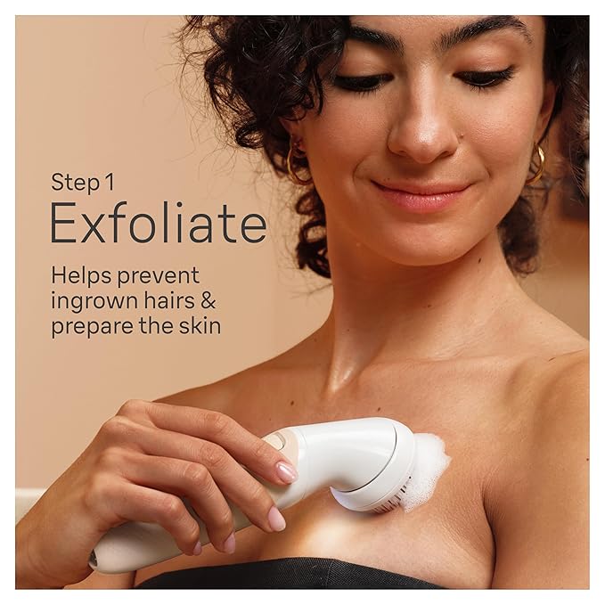 Braun Epilator Silk-épil 9 Flex SkinSpa, Hair Removal Device, 360 Flex and Pivoting Head, Wet and Dry, Includes Shaver Head, Trimmer Comb, Massage Pad, Exfoliation Brush and BodyTrimmer, SES9-481 3D-Velvo Beauty