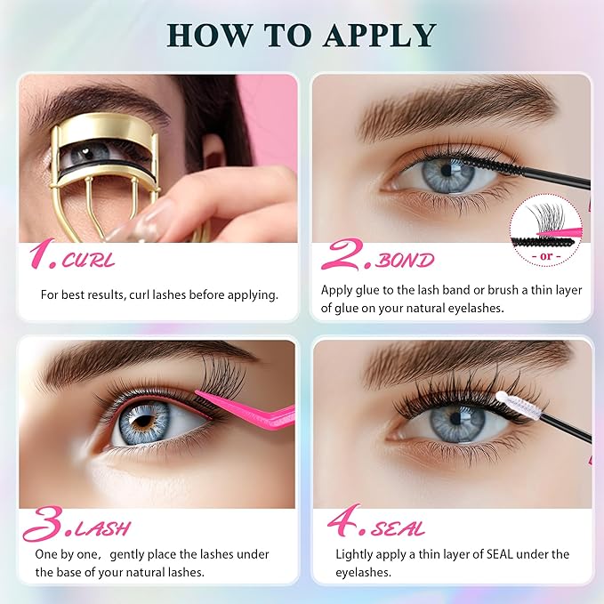 Lash Clusters Wispy - Lash Clusters,30D 40D Lash Clusters For Natural Look WideSpan 8-16MM Eyelash Clusters D Curl Lash Clusters For DIY Lashes At Home-Velvo Beauty