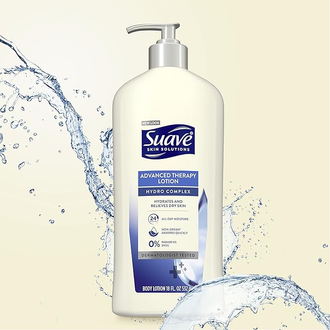 Suave Skin Solutions Body Lotion, Advanced Therapy, 18 Fl Oz (Pack of 6)-Velvo Beauty