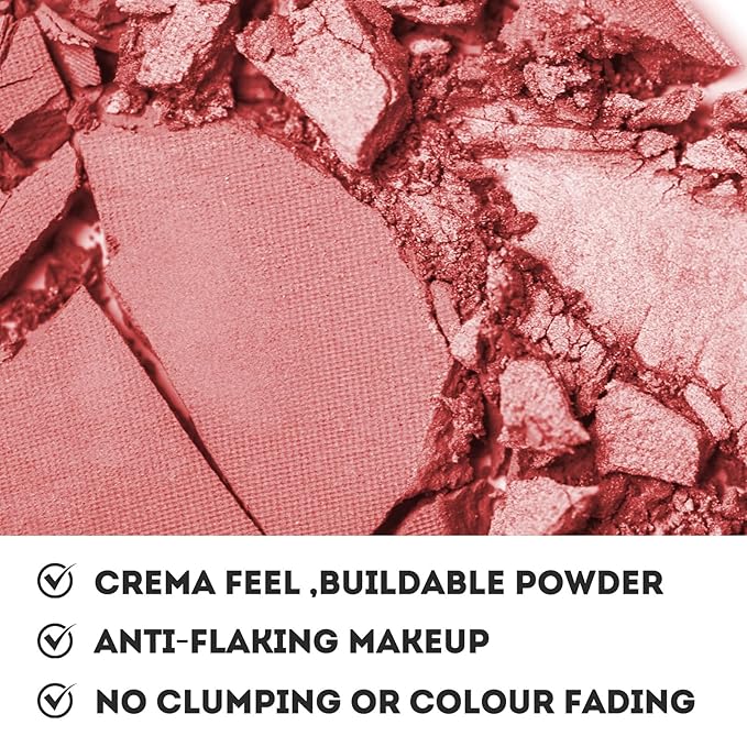 Face Blush for Cheeks Waterproof Smooth Creamy Formula, Matte Finish Buildable Lightweight Cream Blush Balm Create a Natural, Long Lasting Makeup Brightens Facial Radiance (Shy Pink)-Velvo Beauty