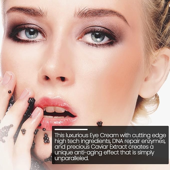 Black Caviar Under Eye Cream – Anti Aging Skin Care Moisturizer Cream | Instant Hydrating, Collagen Puffiness and Bags Reducer, Wrinkles Repairing & Circle Remover Treatment-Velvo Beauty