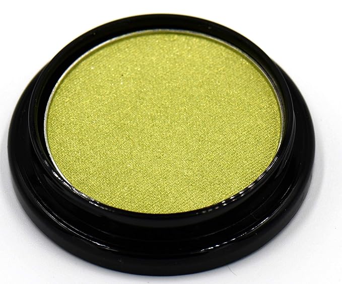 Chartreuse Bright Neon Yellow Green Shimmer Pressed Powder Single Vegan Eyeshadow; Talc, Paraben & Cruelty Free-Velvo Beauty