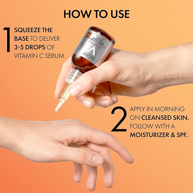 Vichy LiftActiv Vitamin C Serum For Face, Brightening Serum With 16% Pure Vitamin C + Hyaluronic Acid + Vitamin E, Improves Radiance & Firmness, Anti Aging, Protects Skin From Discoloration-Velvo Beauty