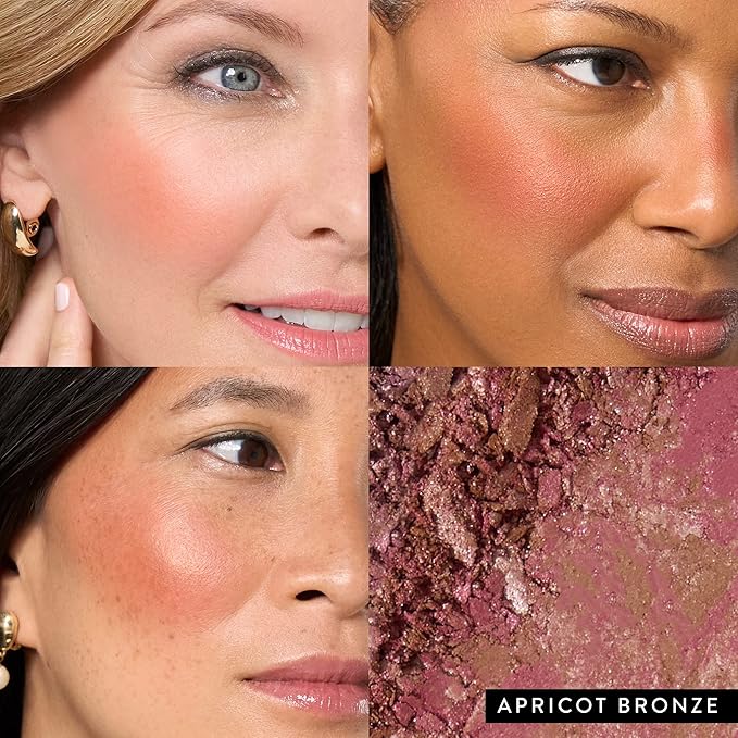 LAURA GELLER NEW YORK Baked Blush-n-Bronze Marbleized 2-in-1 Sculpting Bronzer Blush - Apricot Bronze - Contour Face with a Radiant Flush-Velvo Beauty