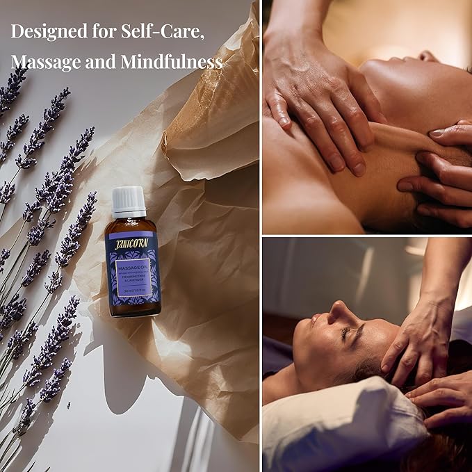 Frankincense & Lavender Botanical Massage Oil – Lightweight Face & Body Oil with Jojoba & Almond – Resin & Floral Aroma for Deep Massage, Fascia Release & Calming Rituals, 30ml (1.0 fl oz)-Velvo Beauty