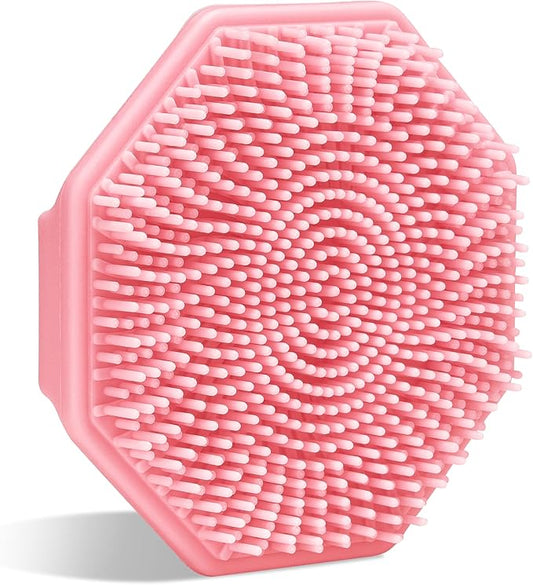 Sud Scrub® Antimicrobial Silicone Face Scrubber, 1 Pack, Gentle Face Exfoliator for Sensitive Skin, Eco Friendly Facial Cleansing Brush, Exfoliating Face Brush for Men and Women (Pink)-Velvo Beauty