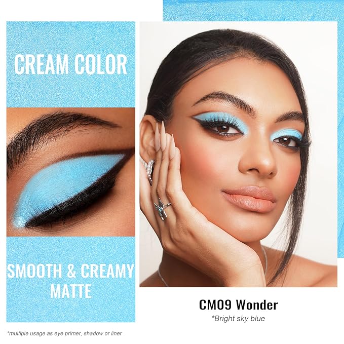 Oulac Matte Eyeshadow 3-in-1 Eyeshadow Eye Primer&Eyeliner Highly Pigmented Waterproof Smudge-proof Long Lasting Wear Smooth&Blendable Formula for Natural Look,Vegan & Cruelty-Free,CM09-Velvo Beauty