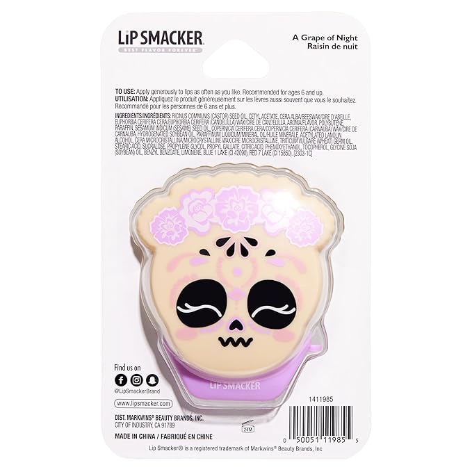 Lip Smacker Day of the Dead Lip Balm - A Grape of Night-Velvo Beauty