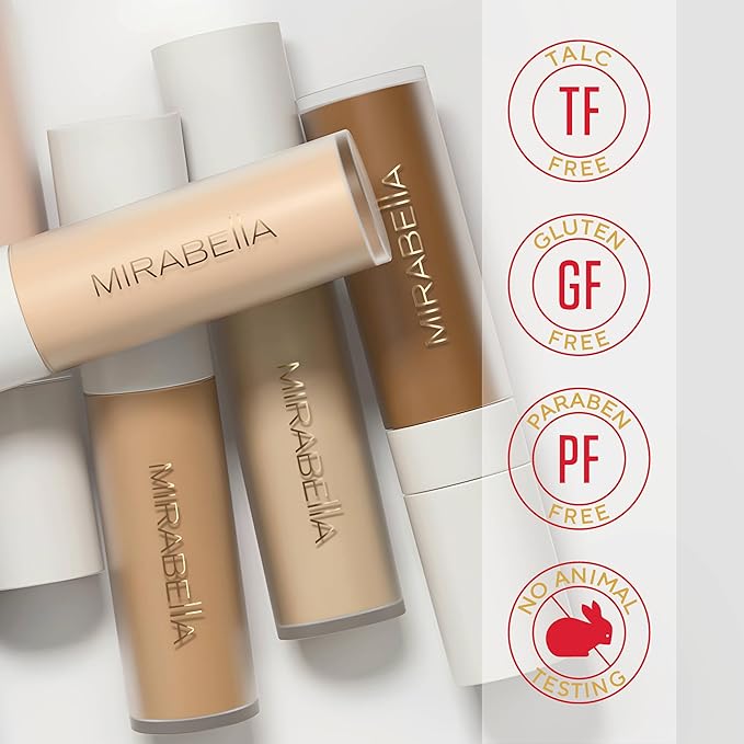 Mirabella Invincible For All Perfecting Under Eye Concealer Full Coverage - Hydrating Makeup Concealer for Dark Circles, Fine Lines & Wrinkles w/Hyaluronic Acid - Ivory I30-Velvo Beauty