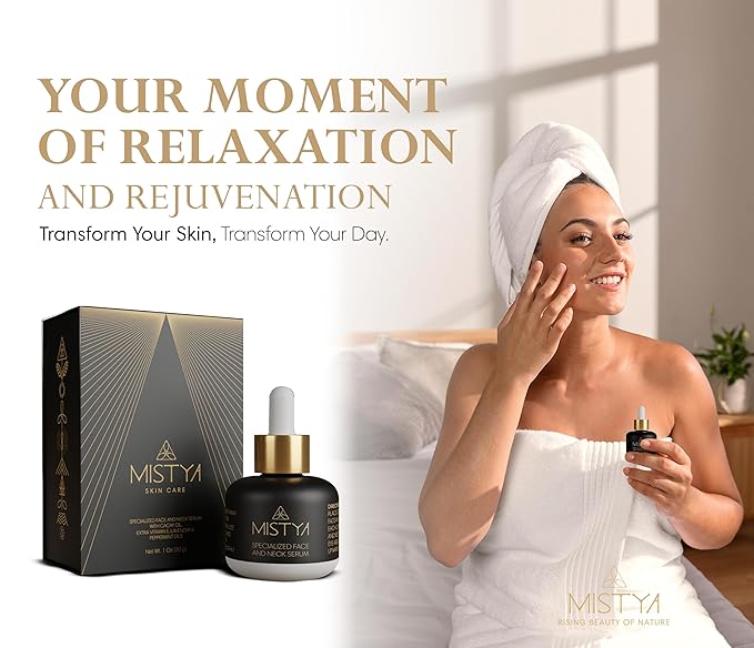 Anti Aging Specialized Face and Neck Serum with Cacay oil, Extra Vitamin E, Lavender and Peppermint Oils, 1 oz, high in retinol.-Velvo Beauty