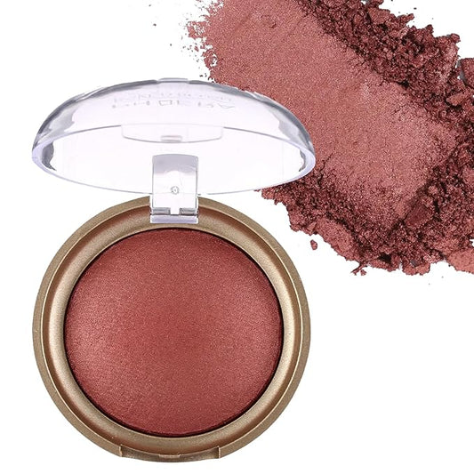 Baked Blush, Marbleized Blush for Cheeks, Shimmery Satin Finish Blushes Powder Palette, Buildable Color Natural Face Makeup Powder-Velvo Beauty