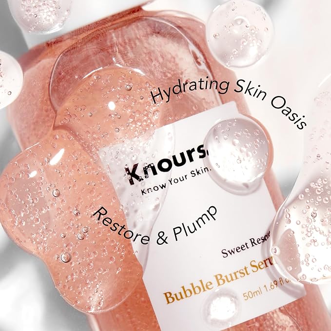 Knours. Balancing 5xHA+Gromwell Root oil Bubble Burst Serum w/ 59% Rose Water Niacinamide, Retinal Hydrating Healthy Serum for Improved Tone & Texture EWG Verified Clean Beauty 50ml/1.69fl. oz.-Velvo Beauty