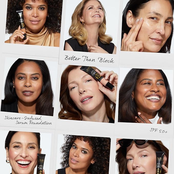 LAURA GELLER NEW YORK Better Than ‘Block Skincare-Infused Serum Foundation with Broad Spectrum SPF 50+, Golden Medium-Velvo Beauty