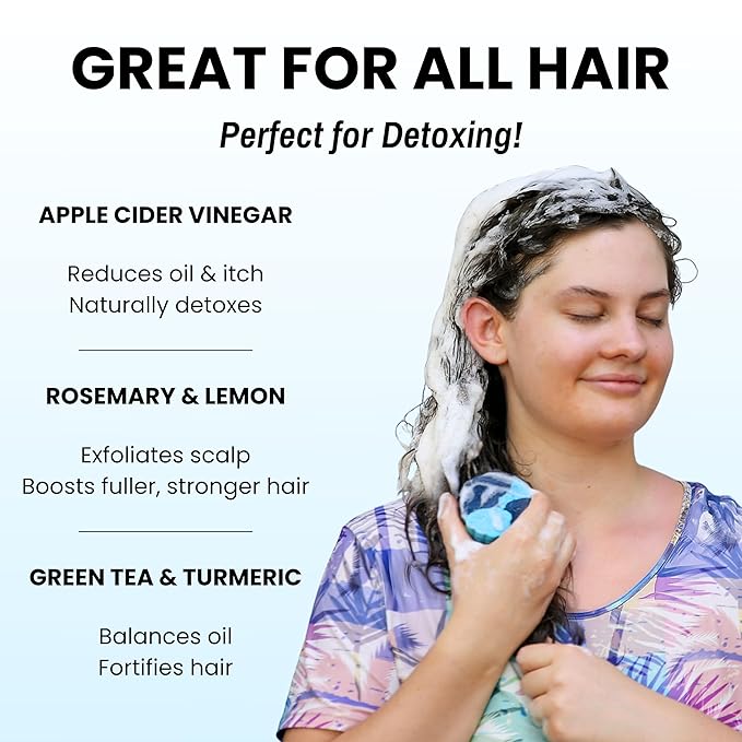 Otter co. Biotin Detox Shampoo Bar – Charcoal & Tea Tree Oil, Rosemary, Turmeric, Green Tea, Zinc – Vegan, Sulfate Free & Non Toxic – Women and Mens Shampoo, All Hair Types, Made in USA-Velvo Beauty