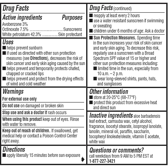 ChapStick Moisturizer Original Lip Balm Tubes, SPF 15 and Skin Protectant - 0.15 Oz, 3 Count (Pack of 1)-Velvo Beauty