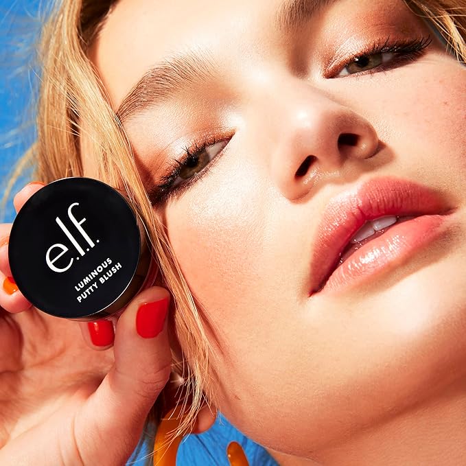 e.l.f. Luminous Putty Blush, Putty-to-Powder, Buildable Blush With A Subtle Shimmer Finish, Highly Pigmented & Creamy, Vegan & Cruelty-Free, Maui-Velvo Beauty