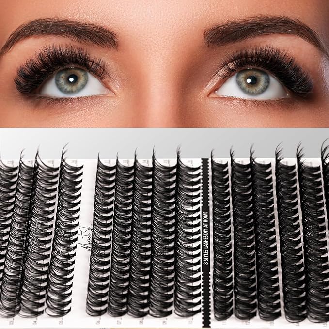 DIY Lash Extensions Kit 320pcs Individual Lashes Clusters 30D 40D 60D D Curl Eyelash Extension Kit with Applicator and Lash Bond&Seal, Lash Remover For False Eyelash Mix 11-20mm (30D+40D+60D KIT)-Velvo Beauty